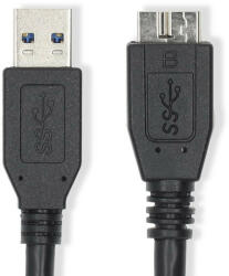 Nedis USB 3.2 Micro USB B / USB A kábel - 5 Gbps Superspeed - 1 m (CCGL61500BK10)