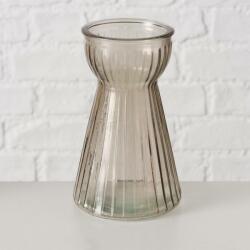 Boltze Home Vaza din sticla Hyacintha, sticla canelata, 15 cm, bej (4066076364749)