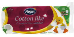 Perfex Toalettpapír 3 rétegű kistekercses 100% cellulóz 10 tekercs/csomag Cotton Like Comfort Line Natural Boni Perfex fehér (HT13407) - iroszer24
