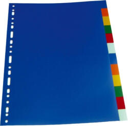 Optima Separatoare plastic color, A4, 120 microni, 12 culori set, Optima (OP-412 OD)