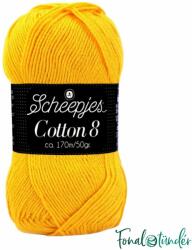 Scheepjes Cotton8 - 714 - élénk sárga pamut fonal