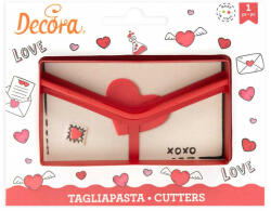 Decora szerelmes levél, műanyag, 11, 2×6cm