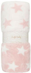 Soffi Baby takaró plüss dupla rózsaszín-fehér csillagos 75x100cm (MTTF-50593307)