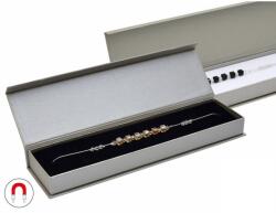 Elegance Szürke ékszertartó ajándék doboz nyaklánc, karlánc, karkötő 57 x 216 x 23 mm (VG-9/AG)
