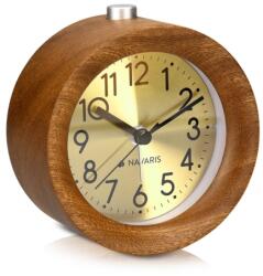 Navaris Ceas cu alarma analogic din lemn Snooze Retro, 45470.18 (45470.18)