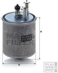 Mann-Filter üzemanyagszűrő WK918/2 x