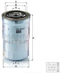 Mann-Filter üzemanyagszűrő WK 940/37 x