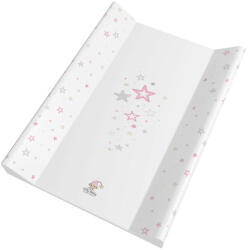 Color pelenkázó lap merev 2 oldalú 80x50cm Rózsaszín csillag - babamarket