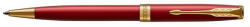 Parker Golyóstoll, 1 mm, rotációs, piros tolltest, arany klip, PARKER Royal Sonnet, kék (ICPRSPA) - officemarket