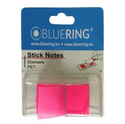 Bluering Jelölőcímke 25x45mm, 50lap, műanyag Bluering® pink (JELCMUA50LR) - web24