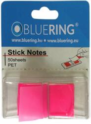 BlueRing Jelölőcímke 25x45mm, 50lap, műanyag bluering® pink (JELCMUA50LR) - pepita