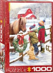 EUROGRAPHICS 1000 db-os puzzle - Christmas Pony (6000-5638) (6000-5638)