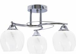 Candellux Prego lampă de tavan 3x40 W alb-crom-transparent 33-09456 (3309456)