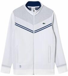 Lacoste Férfi tenisz pulóver Lacoste Tennis x Daniil Medvedev After Match Jacket - white/navy blue