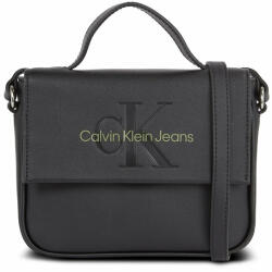 Calvin Klein Дамска чанта Calvin Klein Jeans Sculpted Boxy Flap Cb20 Mono K60K610829 Black/Dark Juniper 0GX (Sculpted Boxy Flap Cb20 Mono K60K610829)