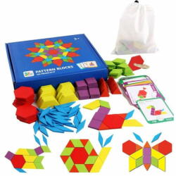  KOMFORTHOME Montessori puzzle blokkok fa 155el