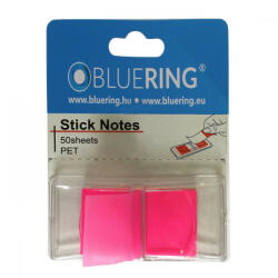 Bluering Jelölőcímke 25x45mm, 50lap, műanyag Bluering® pink - bestoffice