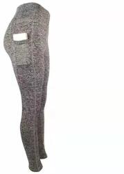  Pocket Női Leggings-Szürke/Fekete/M