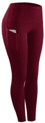  Pocket Női Leggings-Bordó/XL