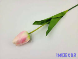 Tulipán szálas selyemvirág 60 cm - Világos Rózsaszín
