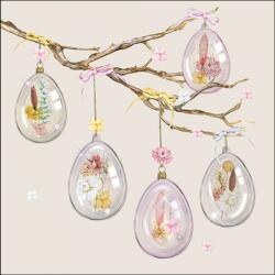 Ambiente Glass Eggs Grey papírszalvéta 33x33cm, 20db-os - szep-otthon