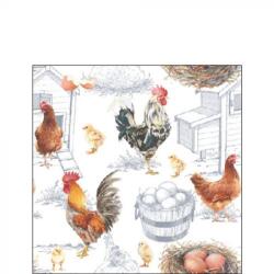 Ambiente Csirke Farm papírszalvéta 25x25cm, 20db-os