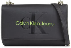 Calvin Klein Táska Sculpted Ew Flap Conv25 Mono K60K611866 Fekete (Sculpted Ew Flap Conv25 Mono K60K611866)