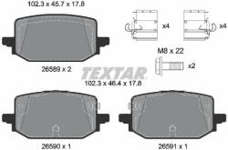 TEXTAR set placute frana, frana disc TEXTAR 2658901