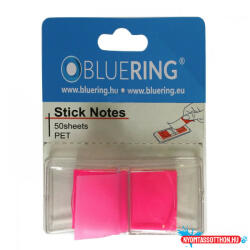 Bluering Jelölõcímke 25x45mm, 50lap, műanyag Bluering(R) pink (JELCMUA50LR)