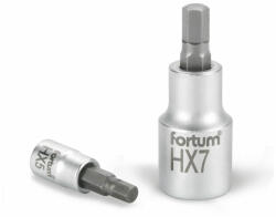 Fortum bitdugófej, imbusz, 1/4", 61CrV5/S2, mattkróm; 6mm (HX6)