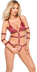 Bad Kitty Harness Crotchless Body in a Bondage Style 2480514 Red M