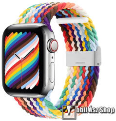 Okosóra szíj - fonott szövet - SZÍNES - állítható - Apple Watch Series 1/2/3 42mm / 4/5/6/SE 44mm / 7/8 45mm / Ultra 49mm