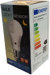 BULB 12W E27 mozgásérzékelős A65 LED izzó (BULB-12W-E27-LIGHT-SENSOR)