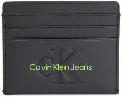 Calvin Klein Jeans Etui pentru carduri Calvin Klein Jeans Sculpted Cardcase 6Cc Mono K60K611987 Black/Dark Juniper 0GX