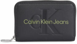 Calvin Klein Jeans Portofel Mic de Damă Calvin Klein Jeans Sculpted Med Zip Around Mono K60K607229 Black/Dark Juniper 0GX