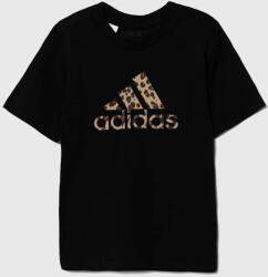 Adidas gyerek pamut póló fekete - fekete 170