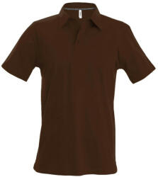 Kariban férfi rövid ujjú galléros piké póló KA241, Chocolate-XL