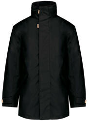 Kariban kapucnis kabát steppelt béléssel KA677, Black-2XL