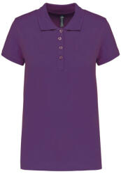Kariban galléros Női piké póló, rövid ujjú KA255, Purple-M