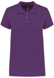 Kariban galléros Női piké póló, rövid ujjú KA255, Purple-3XL