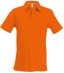 Kariban férfi rövid ujjú galléros piké póló KA241, Orange-S