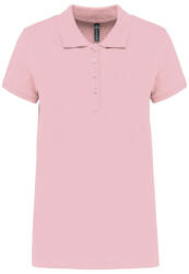 Kariban galléros Női piké póló, rövid ujjú KA255, Pale Pink-3XL