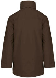 Kariban kapucnis kabát steppelt béléssel KA677, Chocolate-4XL