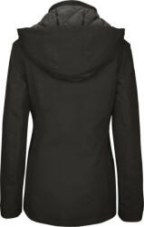Kariban levehető kapucnis bélelt Női kabát KA6108, Black-2XL