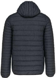 Kariban meleg és ultrakönnyű kapucnis bélelt férfi kabát KA6110, Marl Dark Grey-4XL