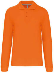 Kariban férfi hosszú ujjú galléros piké póló KA243, Orange-L
