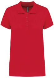 Kariban galléros Női piké póló, rövid ujjú KA255, Red-S