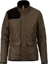 Kariban Női steppelt kabát KA6127, Mossy Green/Black-M