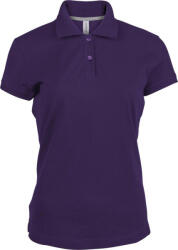 Kariban rövid ujjú galléros Női piké póló KA242, Purple-2XL