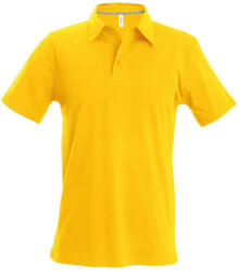 Kariban férfi rövid ujjú galléros piké póló KA241, Yellow-4XL